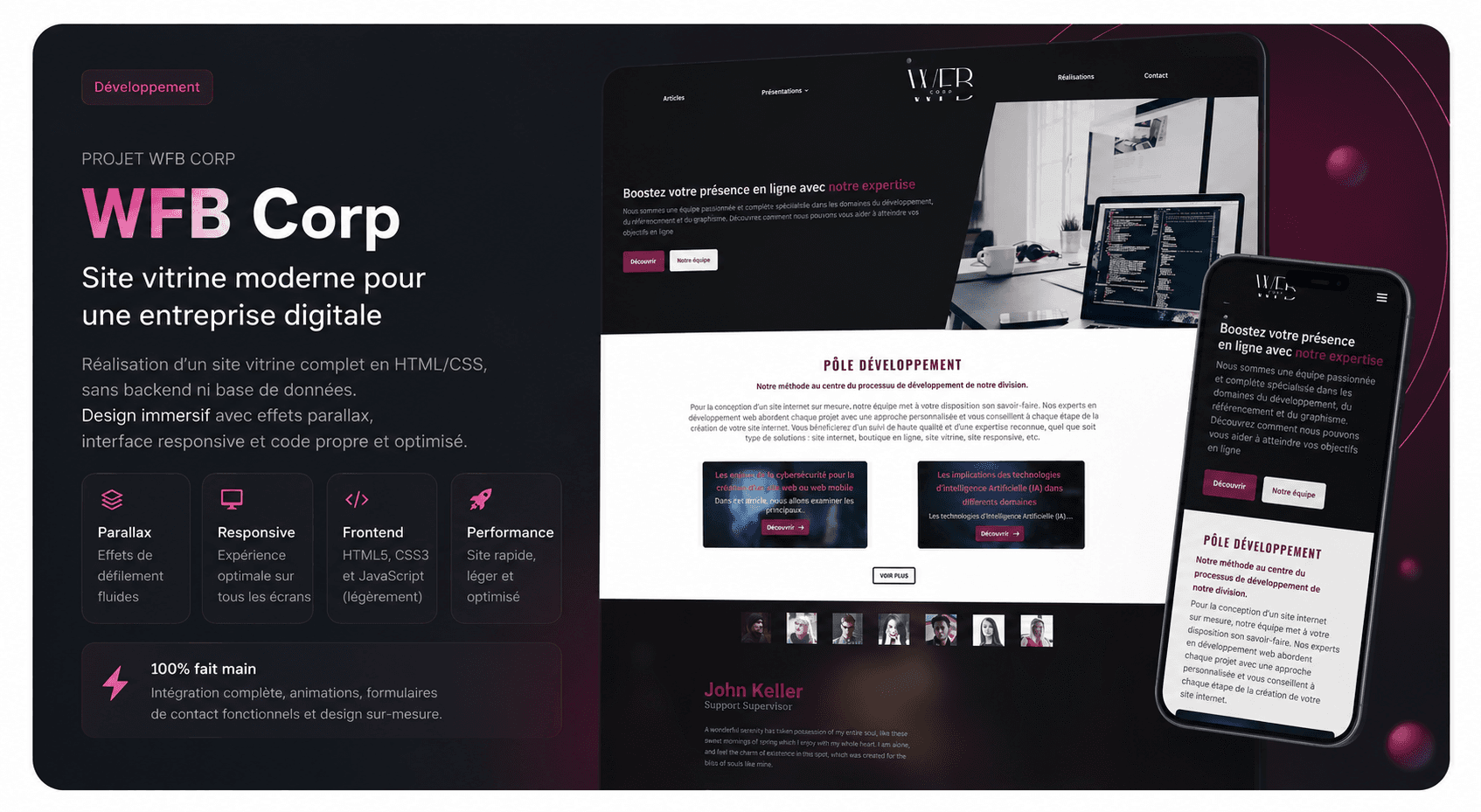 WFB Corp — Animations & MVC PHP