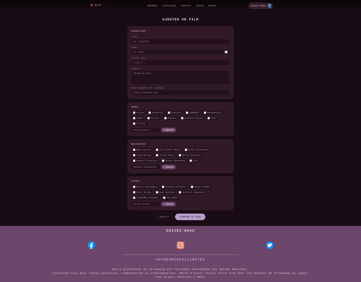 AlloSimplon — Ajouter un film