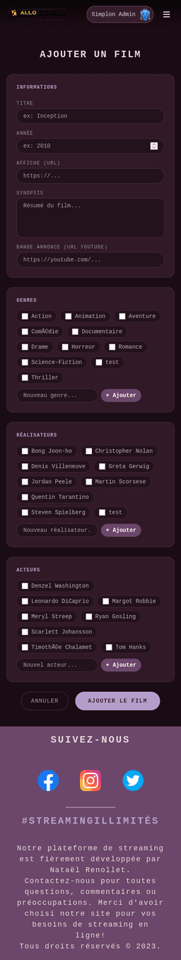 Ajouter un film mobile