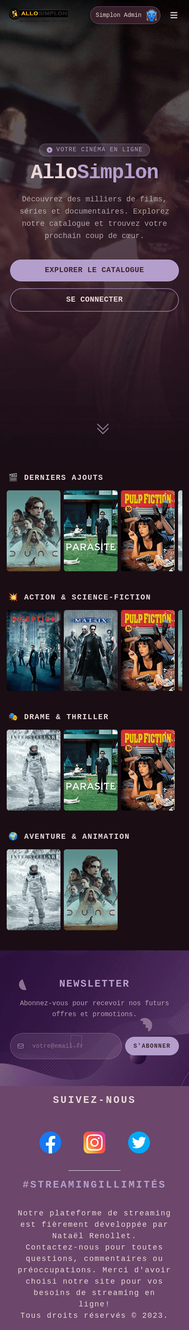 AlloSimplon — Accueil mobile